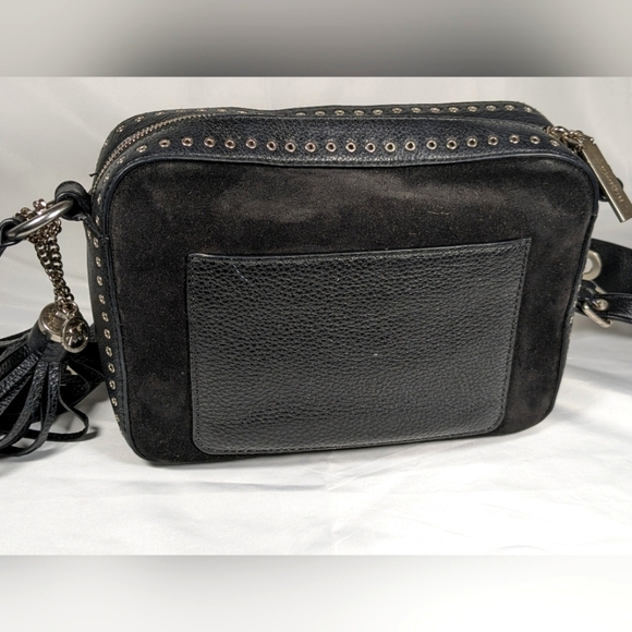 Michael Kors Brooklyn Camera Bag Suede Leather, Tassel & Rings Crossbody - Picture 4 of 15